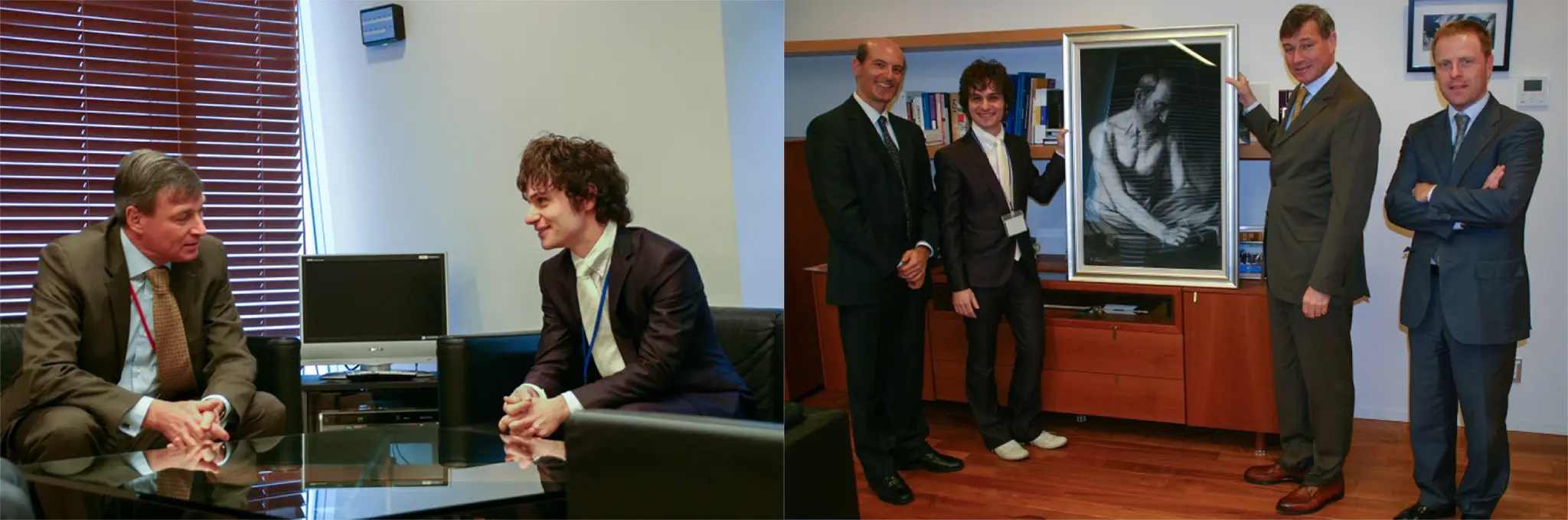 Matteo Ceccarini with H.E. Ambassador Hans Dietmar Schweisgut, EU Ambassador to Japan