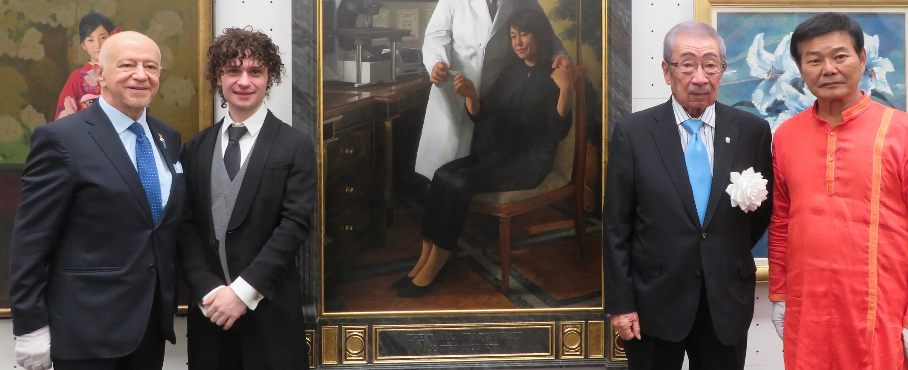 Matteo Ceccarini with Ambassador Cadelo of San Marino and Prince Fushimi